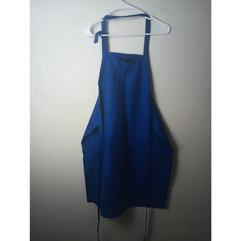 Port Authority 100% Cotton‎ Full Length Apron Pockets Blue NWOT Super Dad Gift